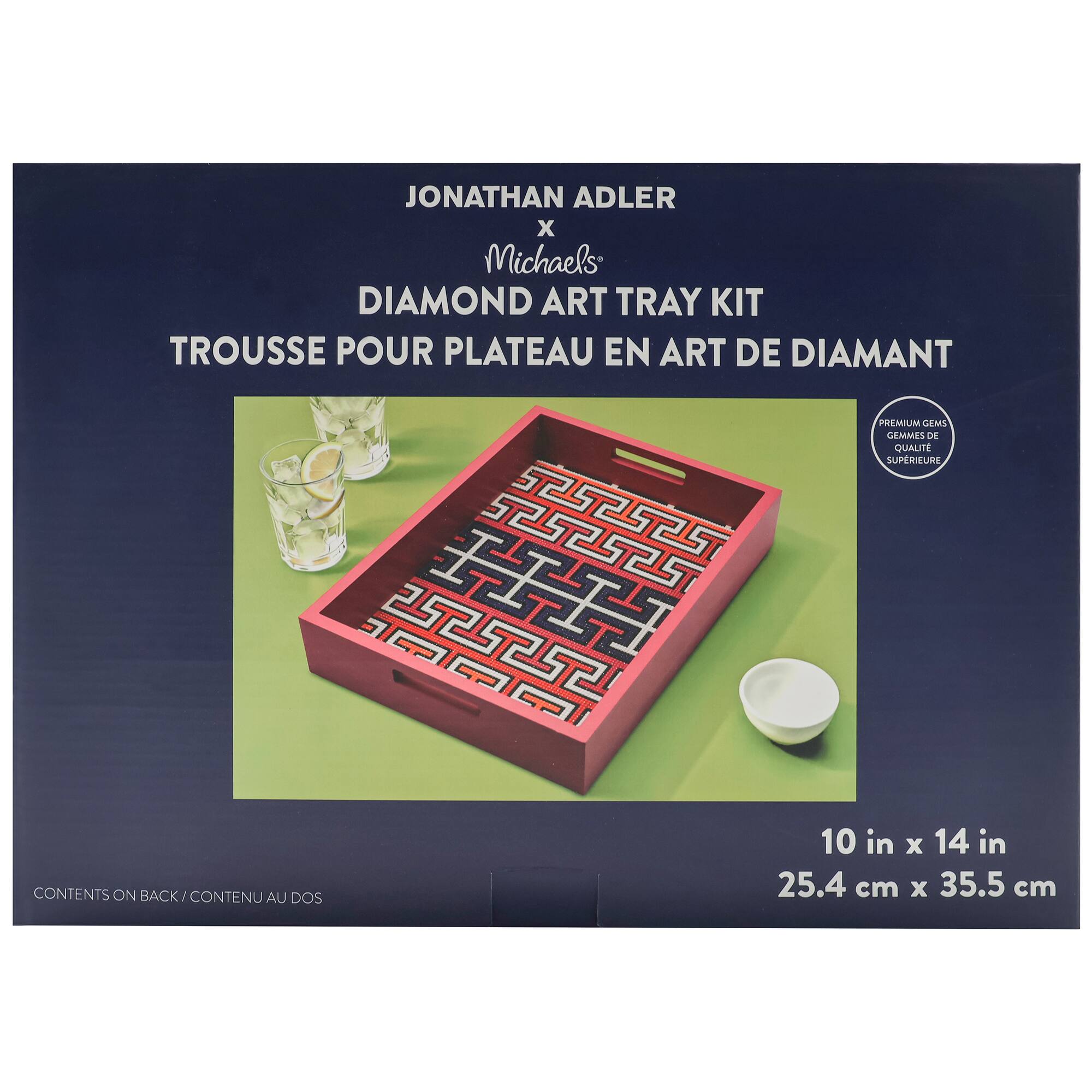 Jonathan Adler x Michaels 10" x 14" Red Key Diamond Art Tray Kit